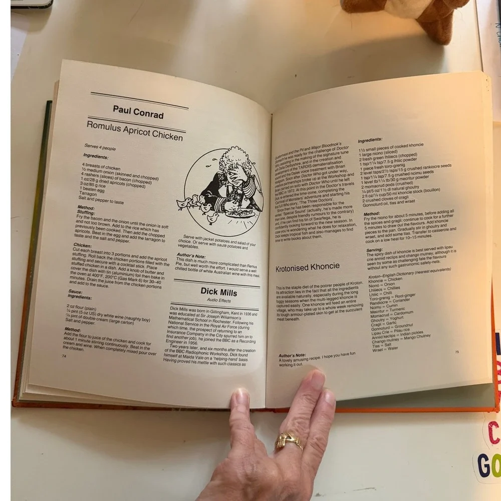 The Doctor Who Cookbook 1985 Gary Downie 1st Edition Hardcover Sci-Fi BBC